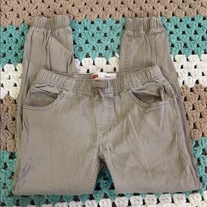 Levi's Jogger Tan Elastic Waist Pants Boys Sz 12 Reg